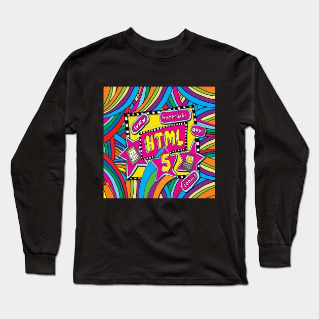 HTML5 - COMPUTER CODING Long Sleeve T-Shirt by CliffordHayes